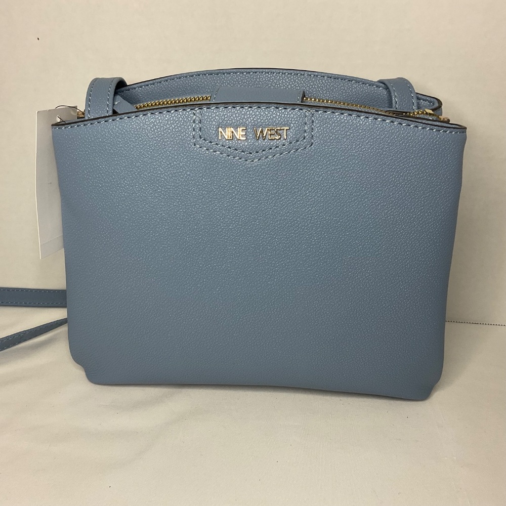Nine West light blue leather cross body handbag - Picture 2 of 8